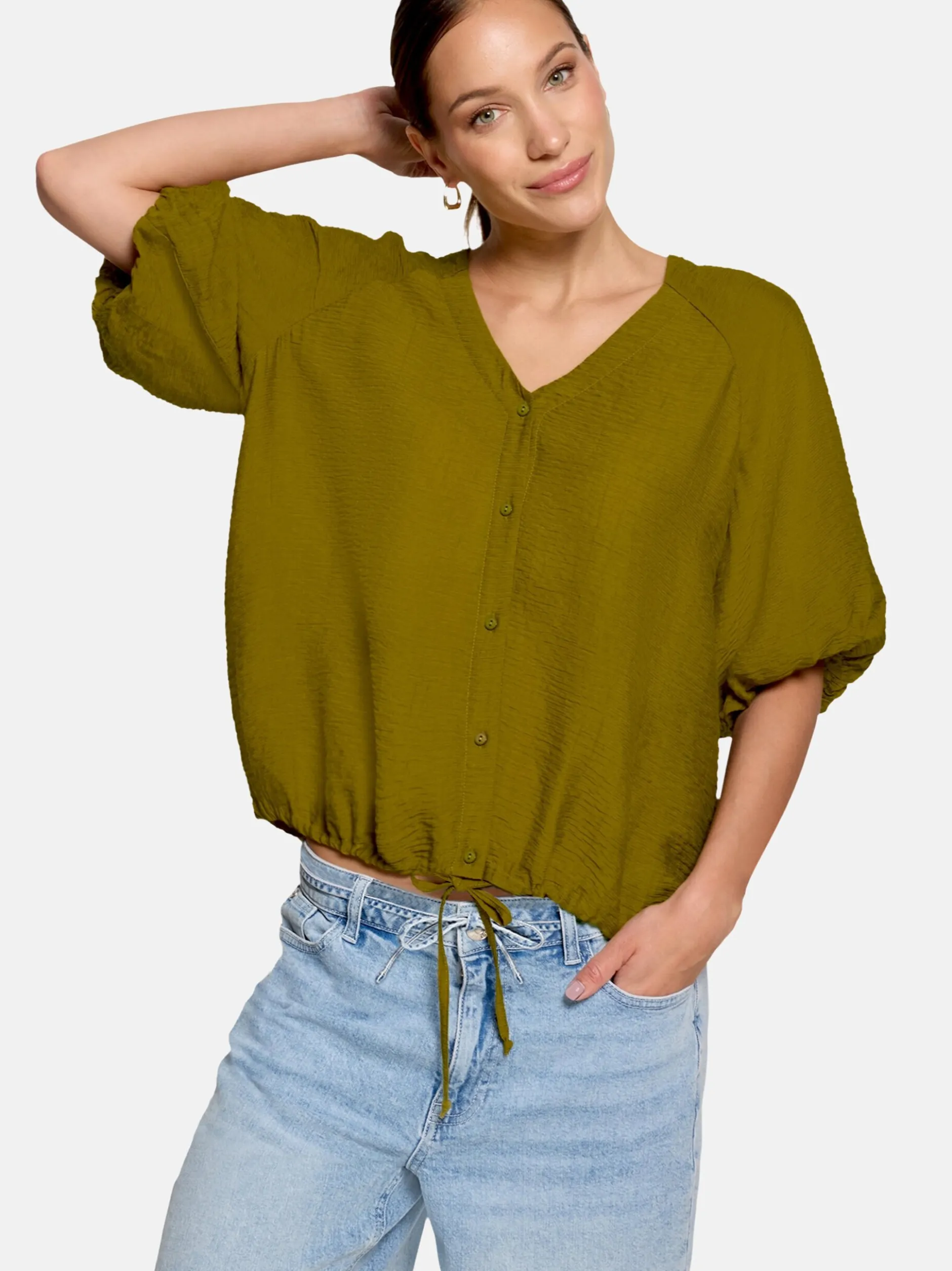 zero Damen Bluse in tanne