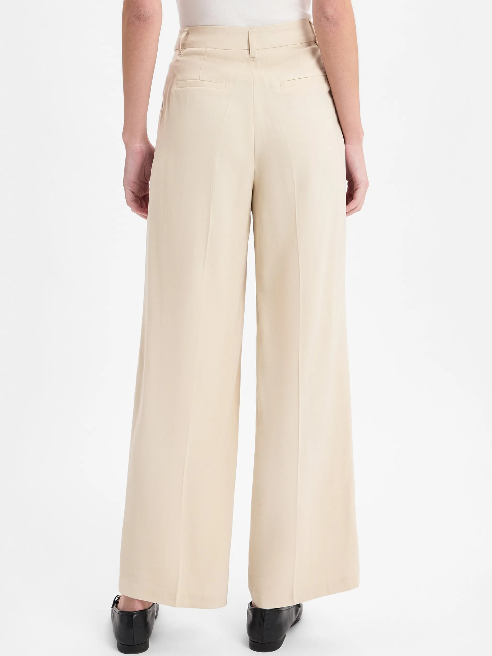 zero Damen Bundfaltenhose in sand - Länge: lang