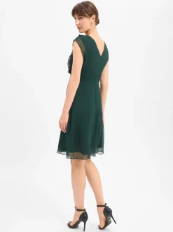 zero Damen Cocktailkleid in tanne - Ärmel: ohne Arm