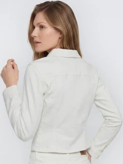 zero Damen Jeansjacke in weiß