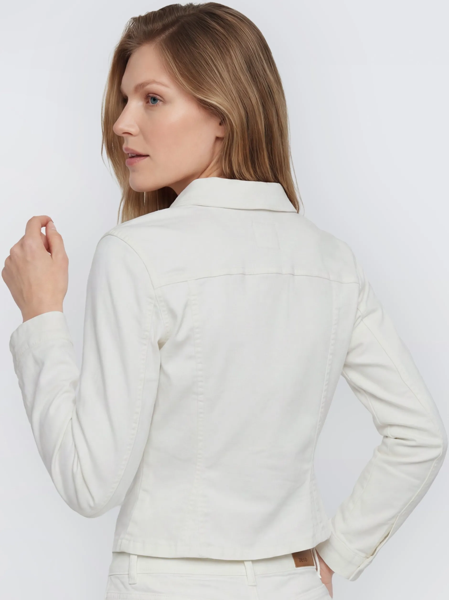 zero Damen Jeansjacke in weiß
