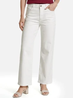 zero Damen Jeans - Witney in ecru - Länge: verkürzt
