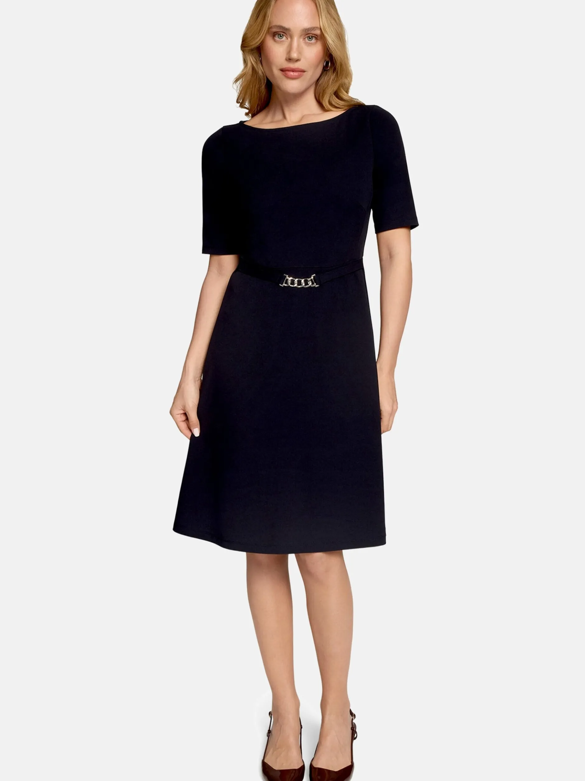 zero Damen Jerseykleid in blau mehrfarbig