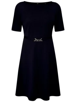 zero Damen Jerseykleid in blau mehrfarbig