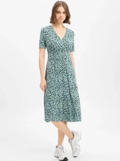 zero Damen Jerseykleid in mint tanne - Ärmel: kurzarm