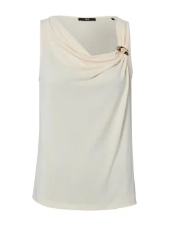 zero Damen Jersey-Top in sand - Ausschnitt: Wasserfall