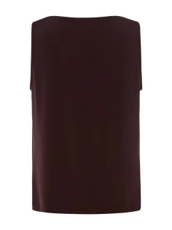 zero Damen Jersey-Top in schoko - Ausschnitt: Wasserfall