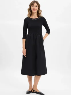 zero Damen Kleid in schwarz - Ausschnitt: Rundhals
