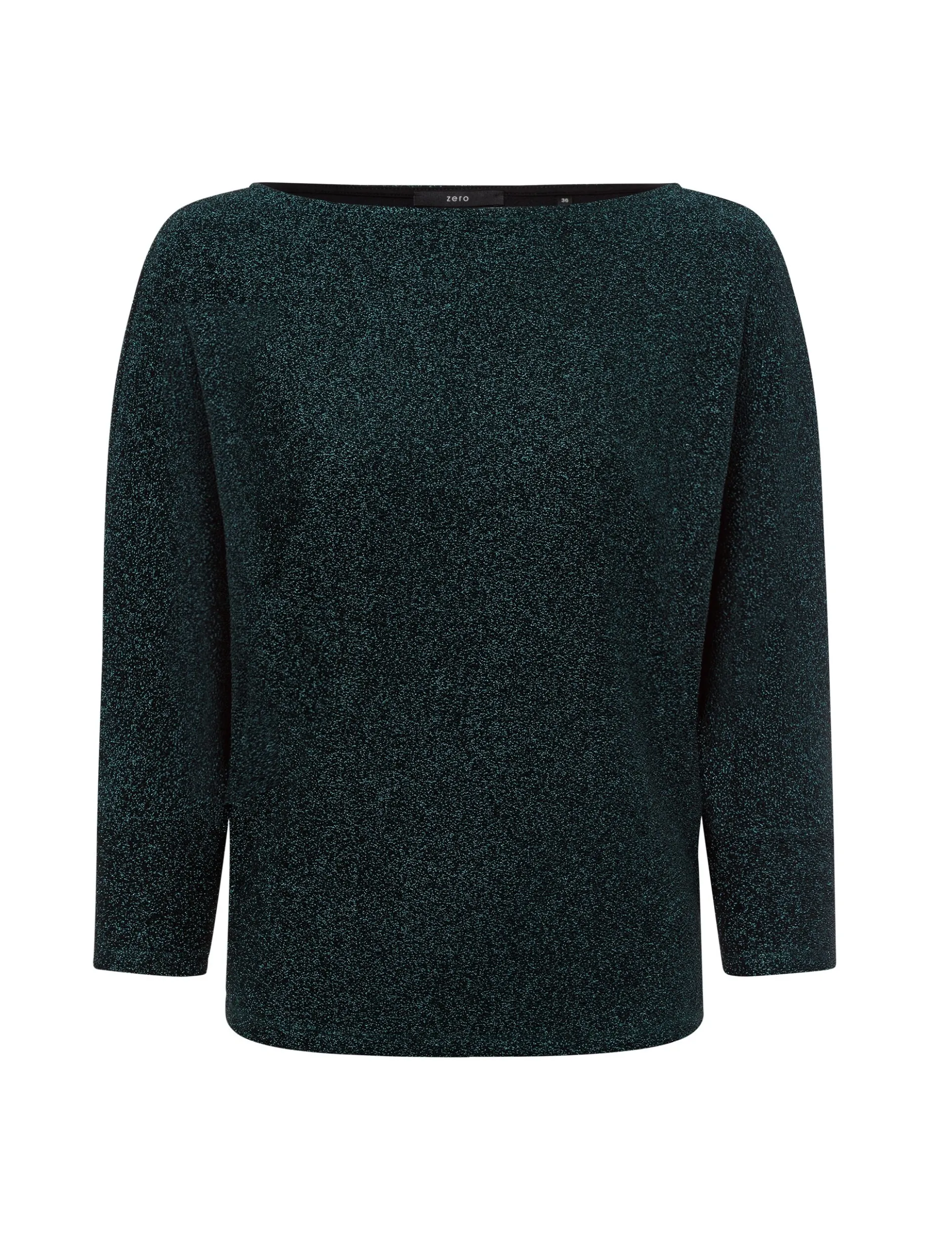 zero Damen Langarmshirt in petrol schwarz