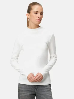 zero Damen Langarmshirt in weiß