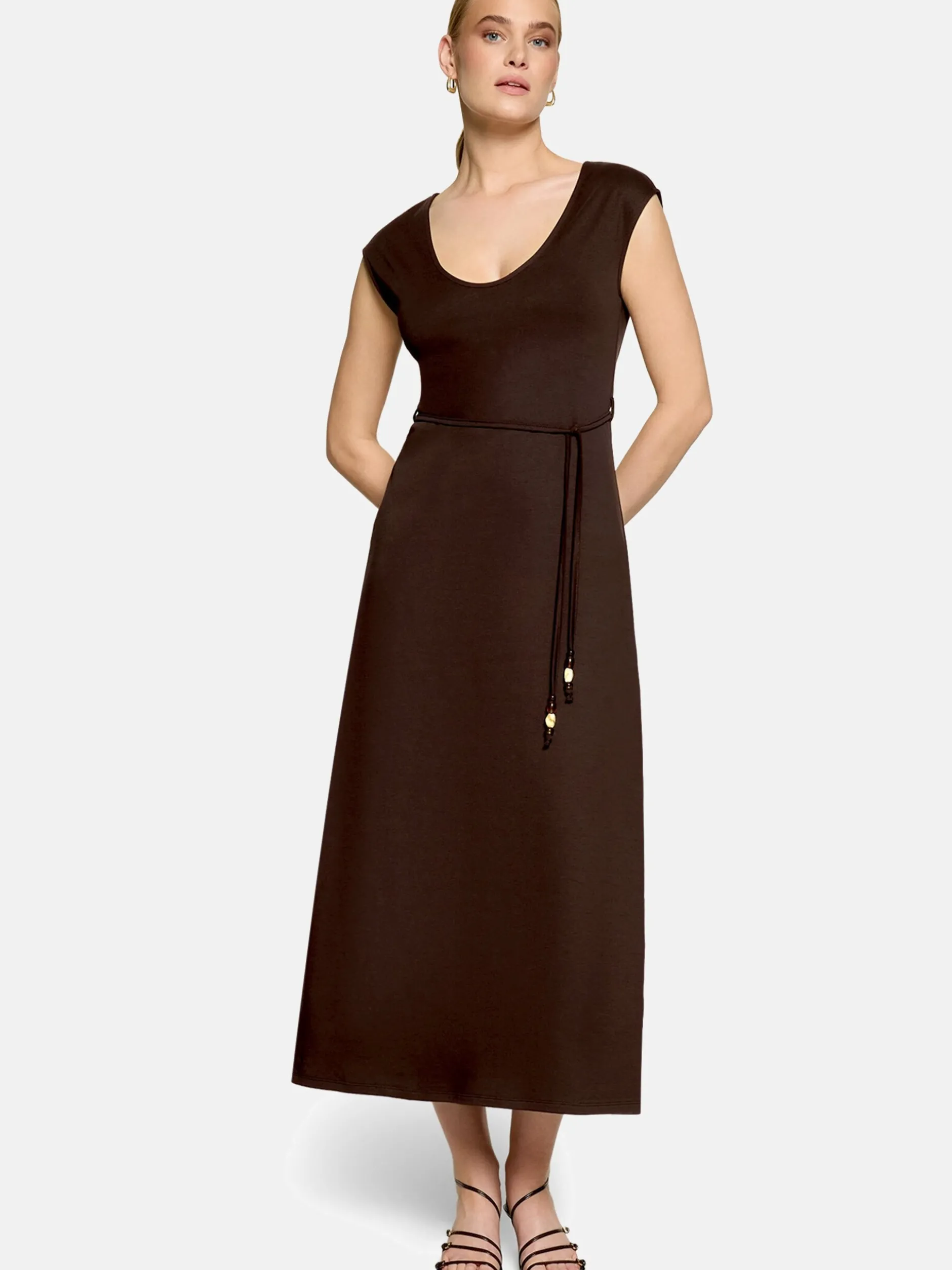 zero Damen Maxikleid in braun