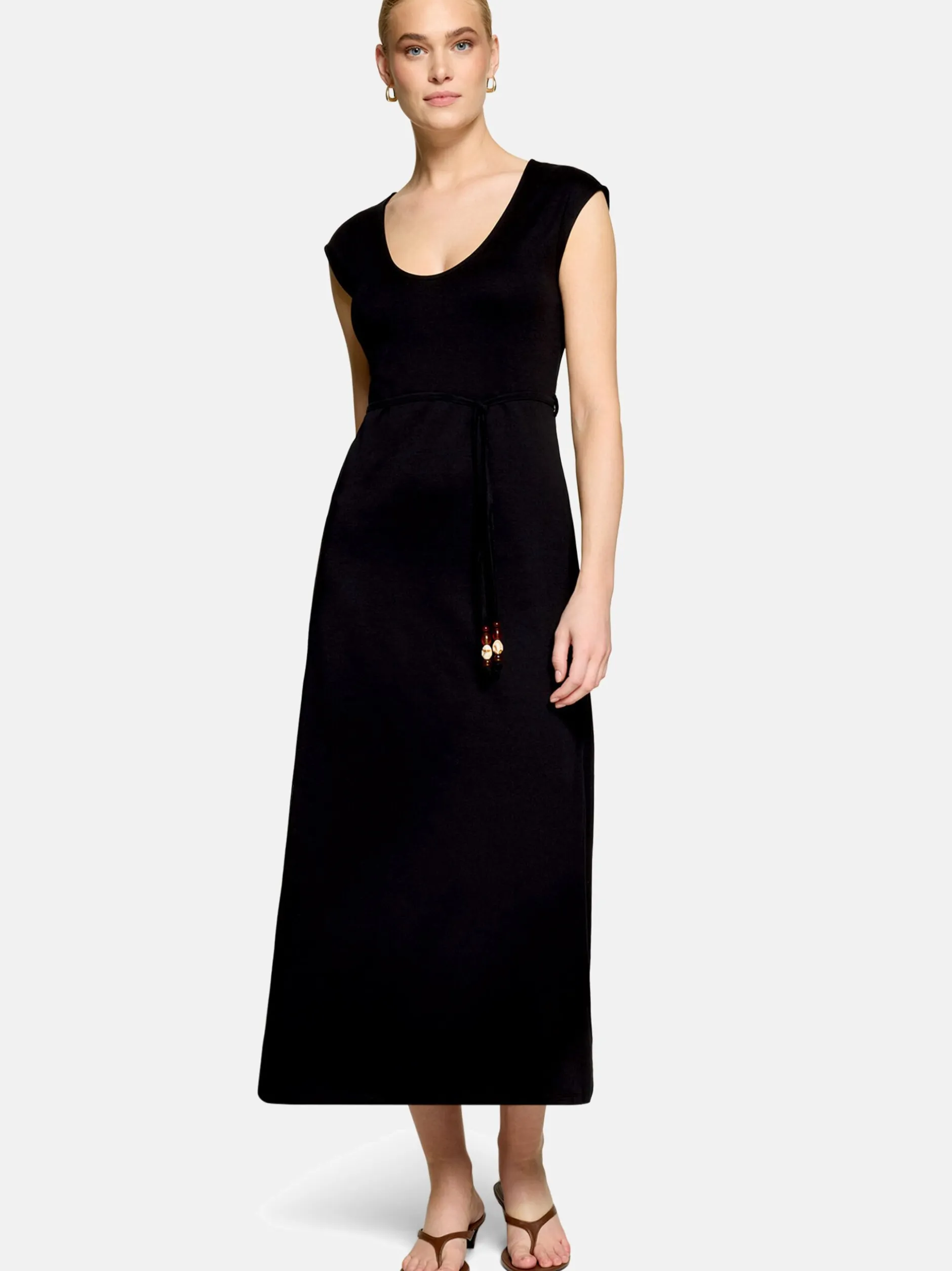 zero Damen Maxikleid in schwarz