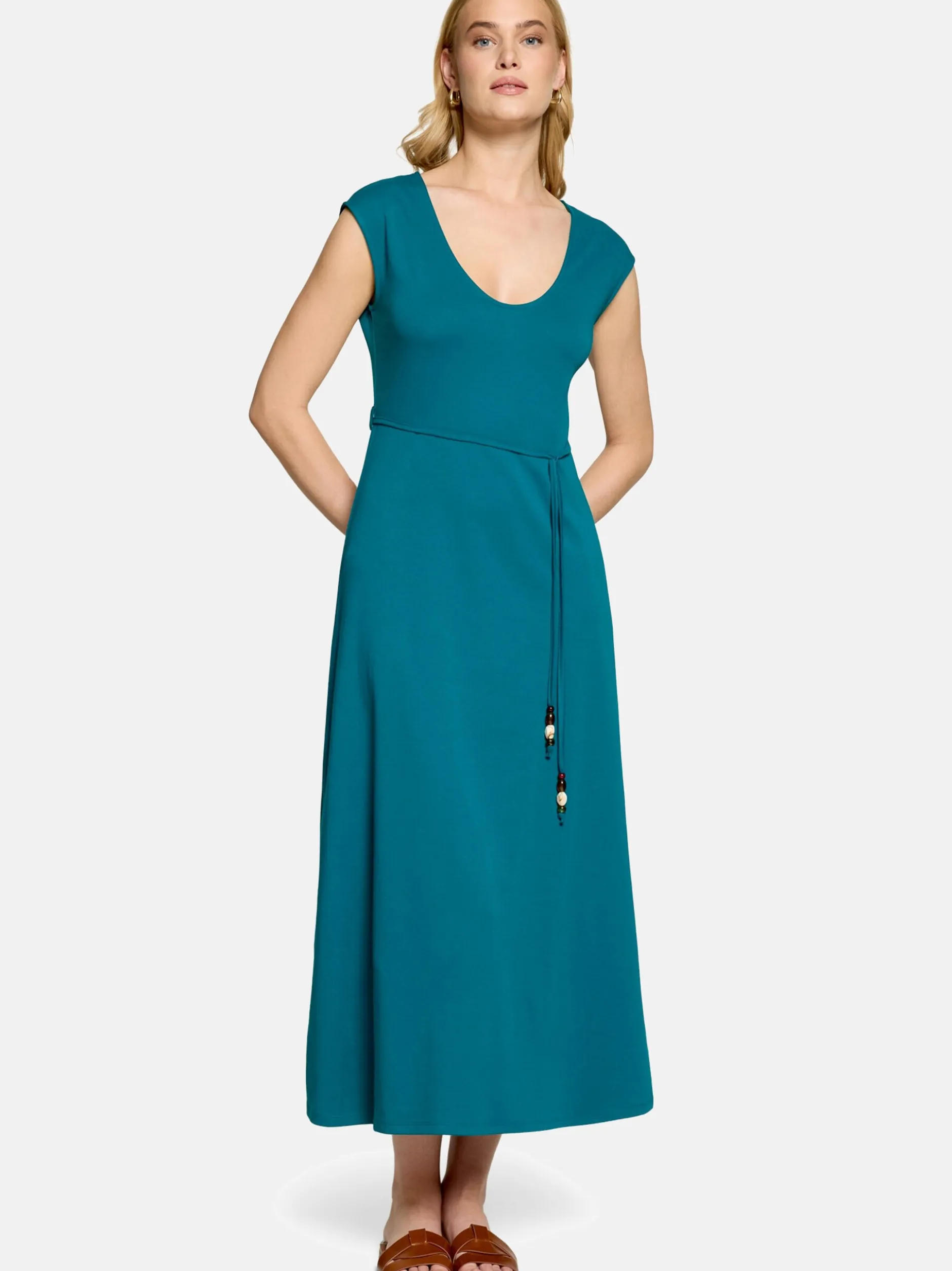 zero Damen Maxikleid in türkis