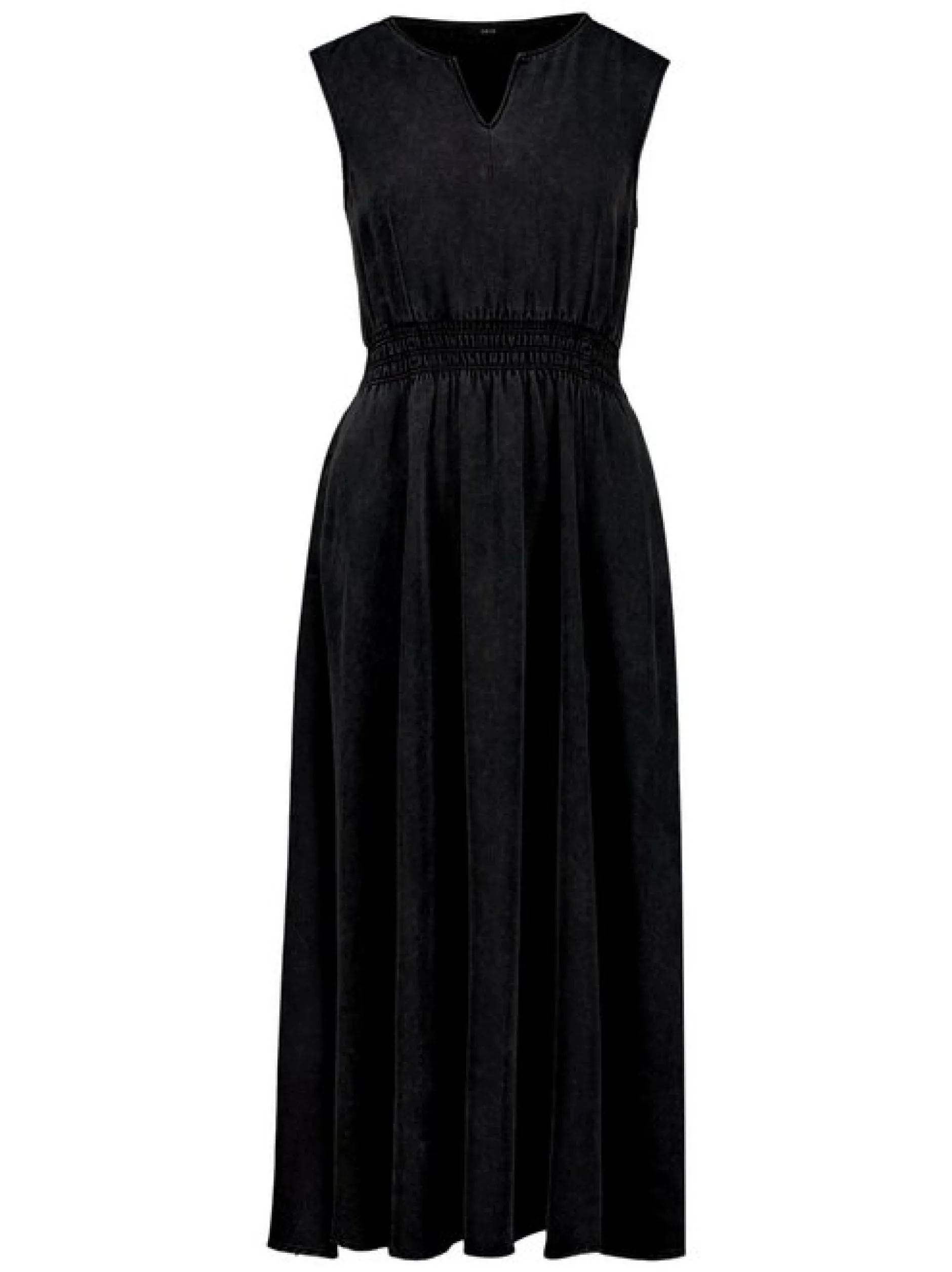 zero Damen Midikleid in schwarz denim