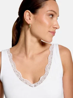 zero Damen Trägertop in weiß