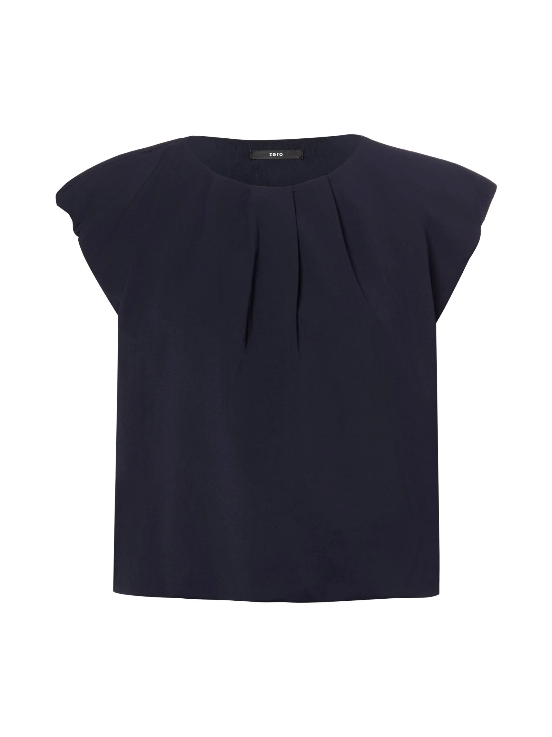 zero Damen T-Shirt in marine - Ausschnitt: Rundhals